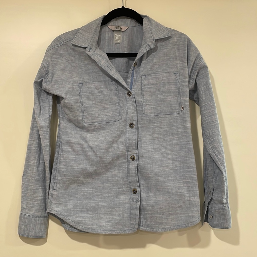 Denim button down